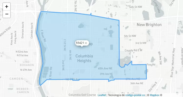 55421 ZIP Code - United States