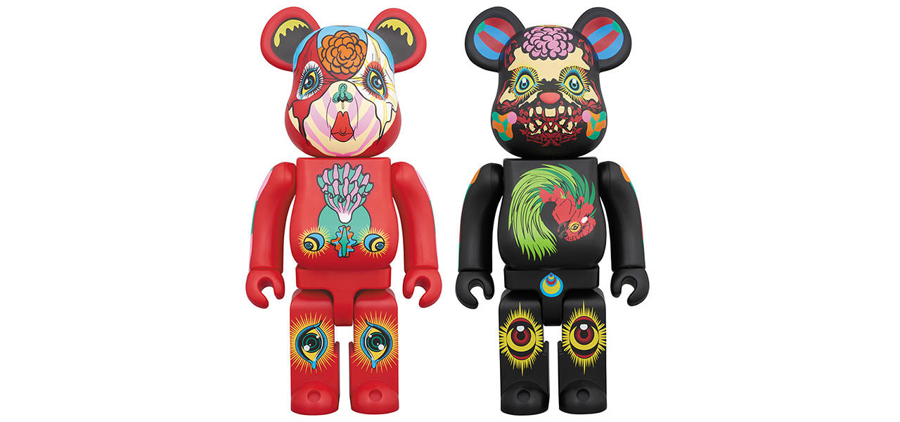 現代美術 田名網敬一 直筆サイン『BE@RBRICK 1000％赤』1205B 2026年