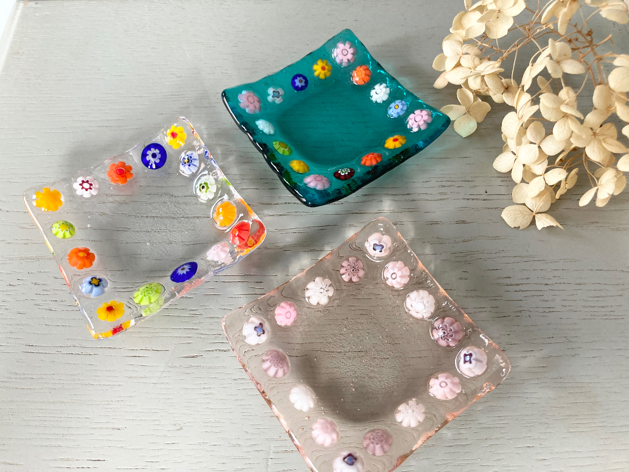 ミルフィオリ プレート ベネチアンガラス 直径 約11.5cm 【公式通販】