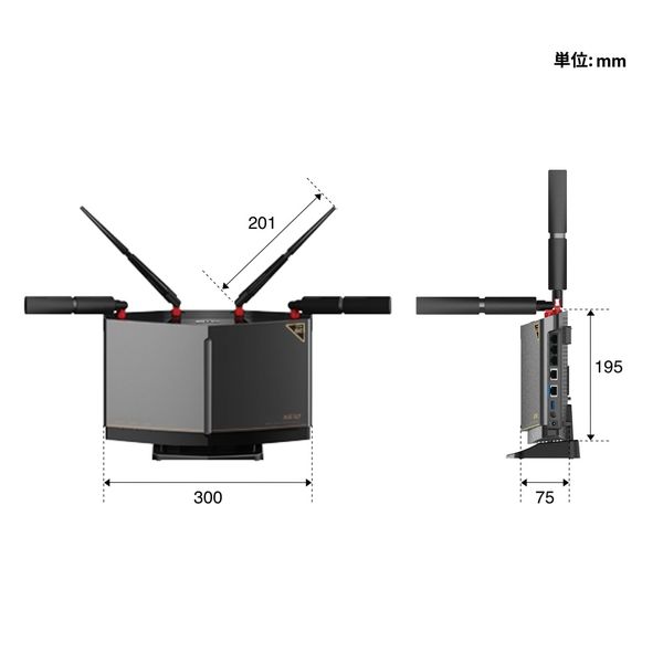 BUFFALO WXR-6000 AX12P/N 無線LANルーター 工場 AX12 6000シリーズ