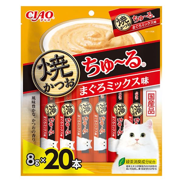 いなば CIAO チャオ 焼かつおちゅ～る 猫 まぐろミックス味 国産（8g