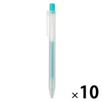 無印良品 さらさら描けるゲルインキボールペン ノック式 0.5mm 緑 1箱
