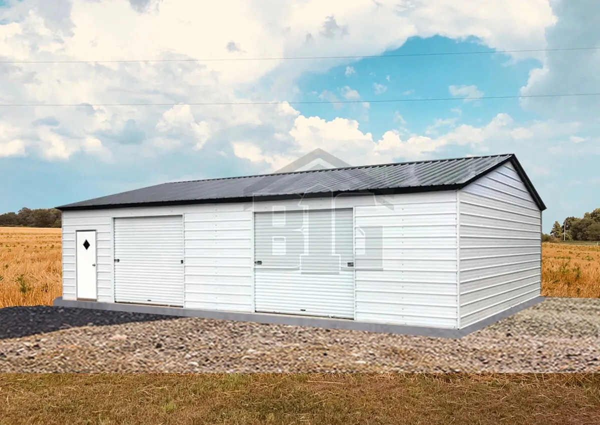 Joe's Side Entry Two Car Garage 18x30x9 - Big Buildings Direct