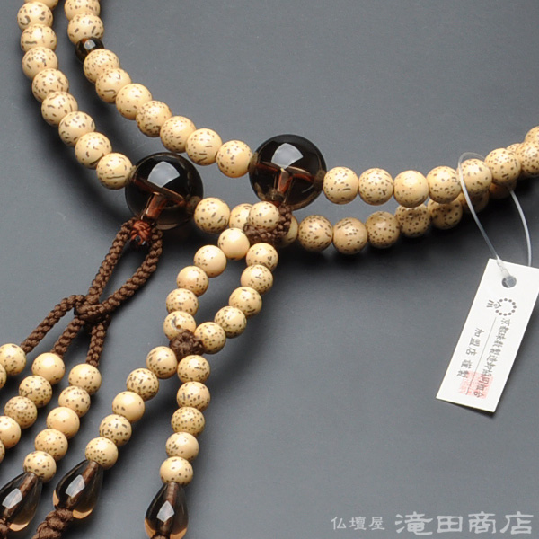 日蓮宗用本式数珠【男性用】 星月菩提樹 茶水晶仕立 尺2 | 滝田商店