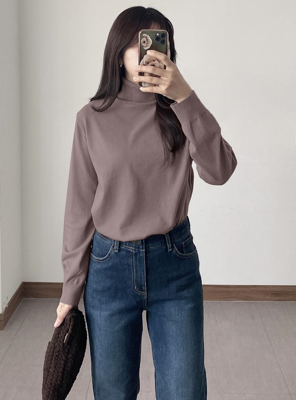 カシミヤタッチタートルネックニットトップス[cu234] | レディース