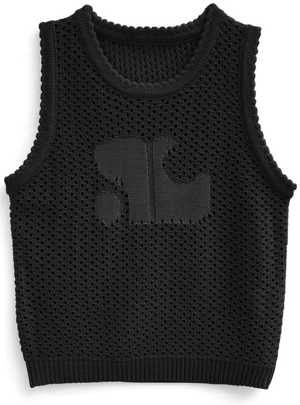 NUMBERNINE 編み込みタンクトップ黒サイズ3 ナンバーナイン トップス