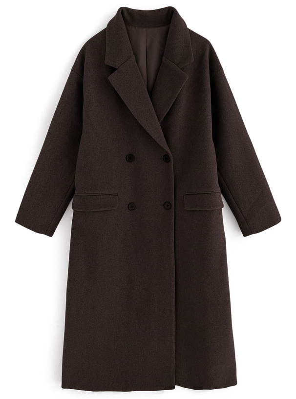 フェイクウールダブルボタンチェスターコート[k9298d] | レディース