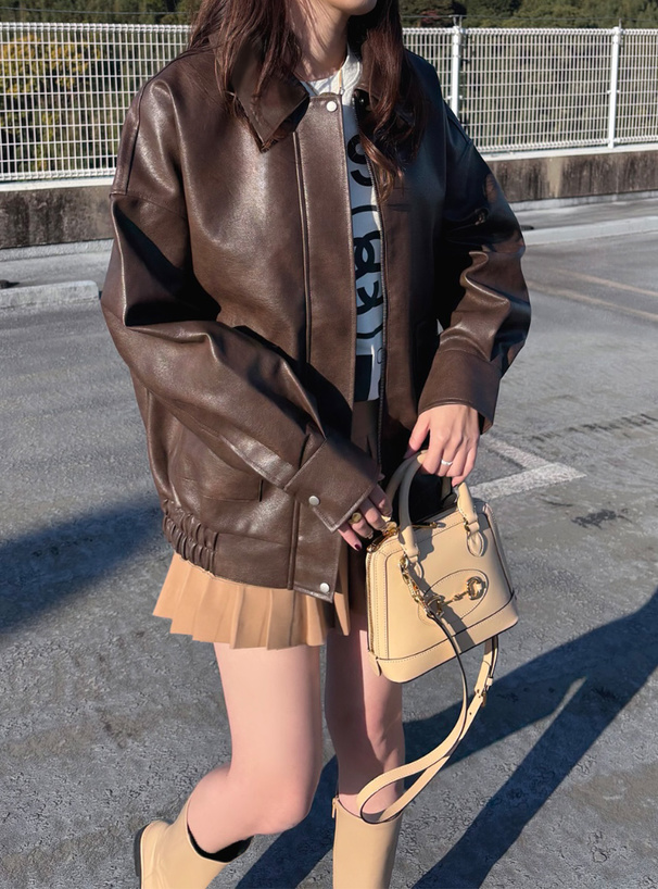 レザーブルゾン[on296] | レディースファッション通販のグレイル(GRL