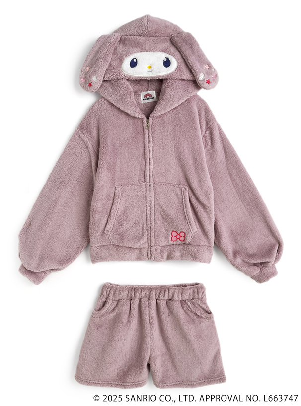 サンリオキャラクターズ マイメロディフードボアセットアップ[sf1174