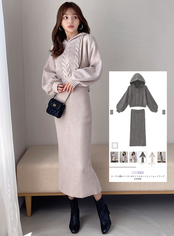 アトリエgg ハンドメイドニットワンピ&スヌードのセット Ateliergg