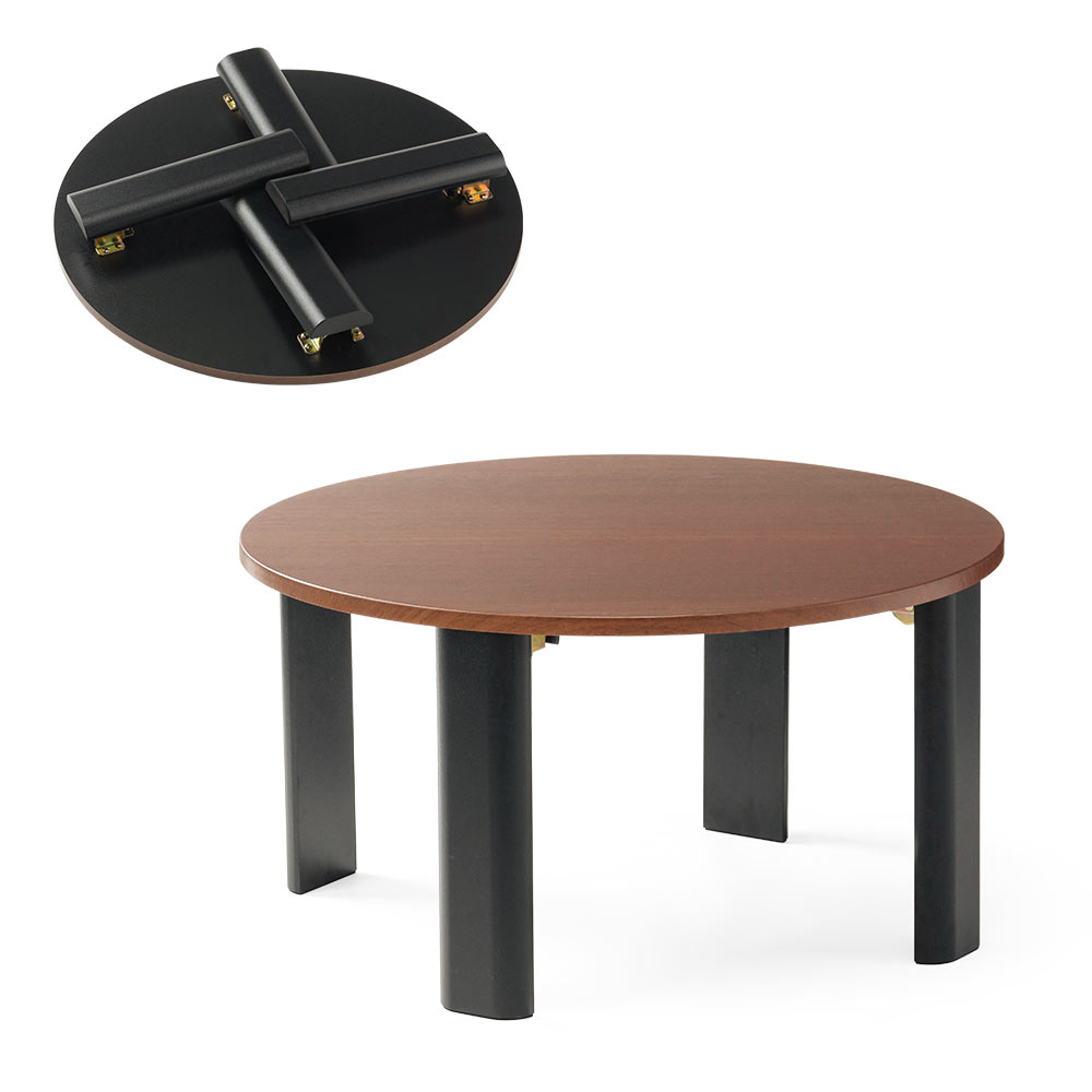 円形木製テーブル ちゃぶ台 ダークブラウン 【公式通販】