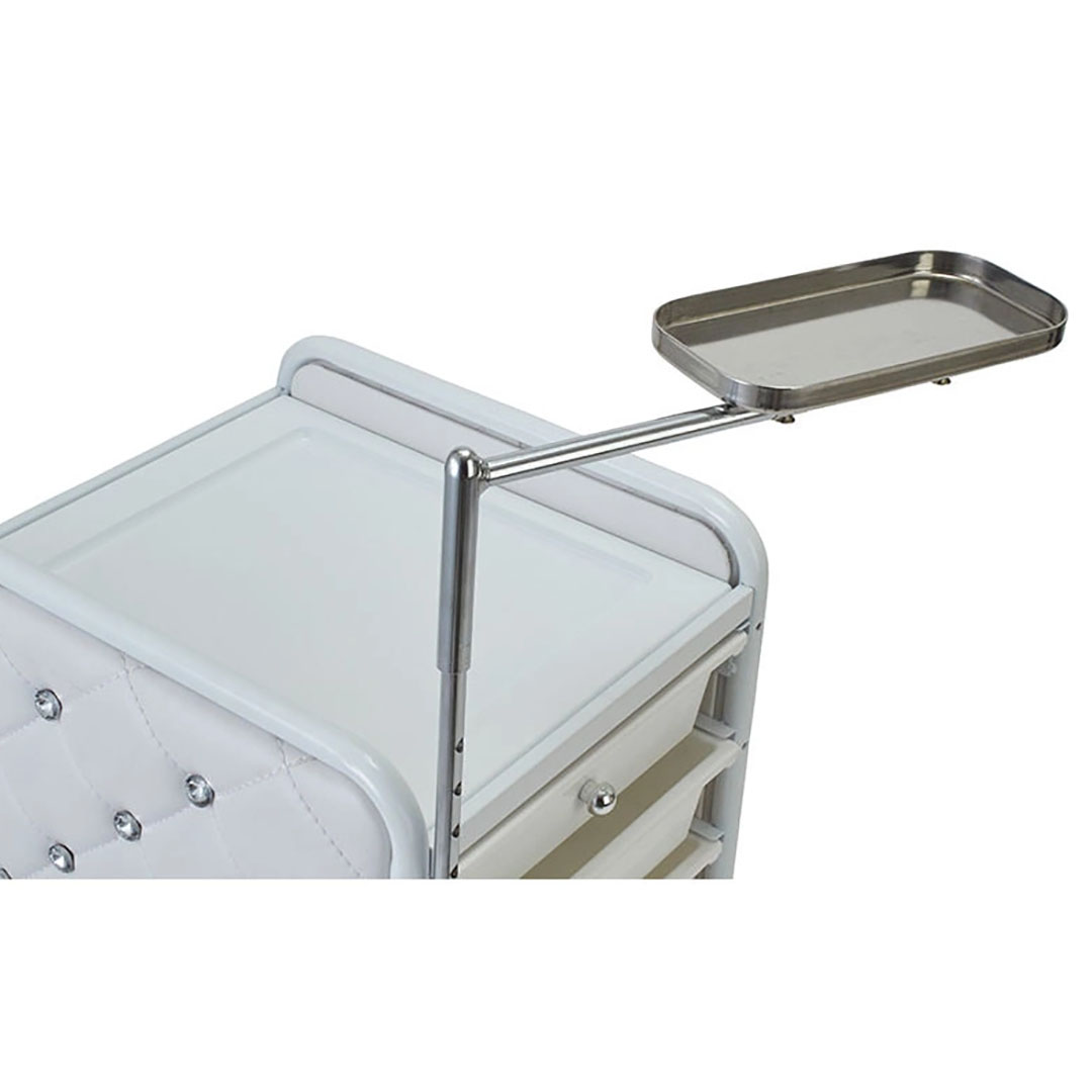 EYELASH GARAGE】キルティングワゴン(ホワイト)｜まつげエクステ商材の松風