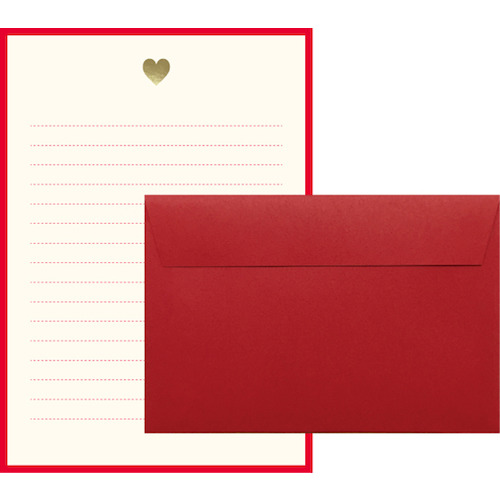 MATOKA Lucia レターセット LCA−001 レッド Heart｜【ハンズネット