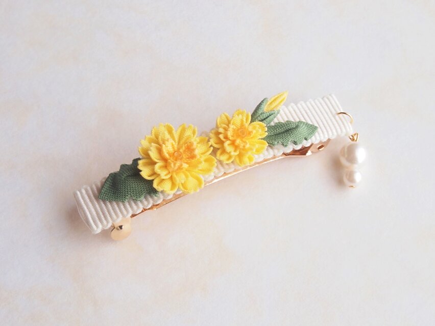 snsn 犬用バレッタ つまみ細工 ペット用 ヘアアクセサリー 和風 本格派