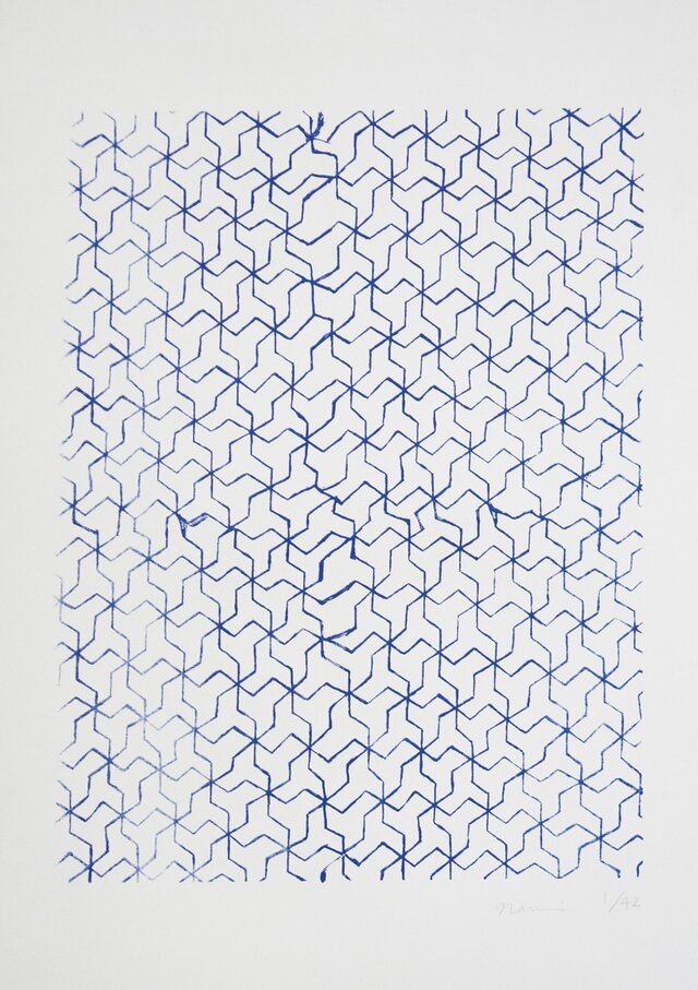 平岡雅之 版画 幾何学模様
