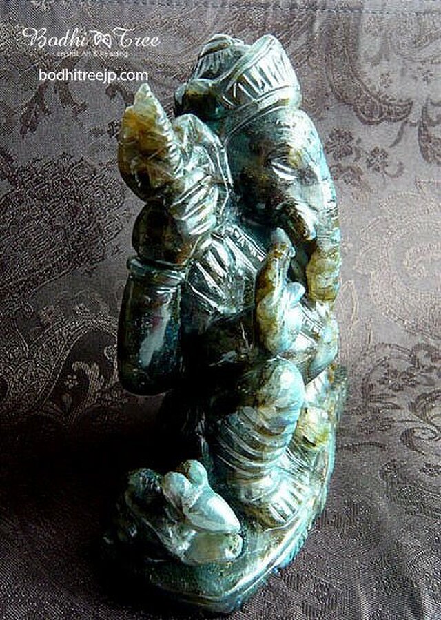 特大】ガネーシャ・カービング(彫像）ラブラドライト-a | iichi 日々の