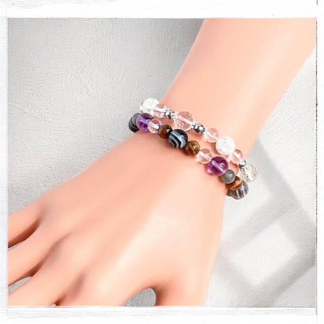 爽やかなデザイン♪重ねづけ・浄化に◎ 澄み渡る水晶 クリスタル