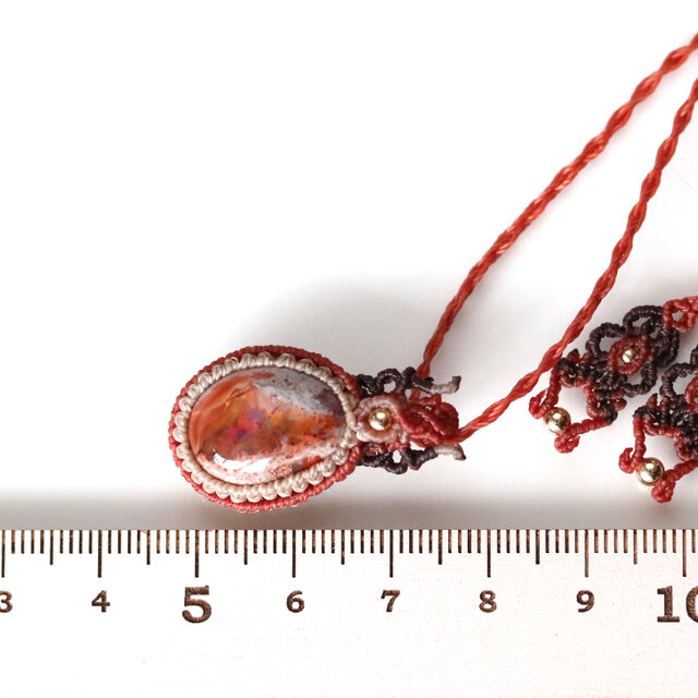 シンプルな首飾りカンテラオパール20【マクラメネックレス】 | iichi