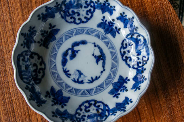 古伊万里 染付桐葉鳳凰文 なます皿 明治時代 / E030 | iichi 日々の