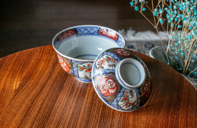 染付 筒 筒茶碗 花窓文 火入れ 古伊万里 古美術 古道具 アンティーク it-