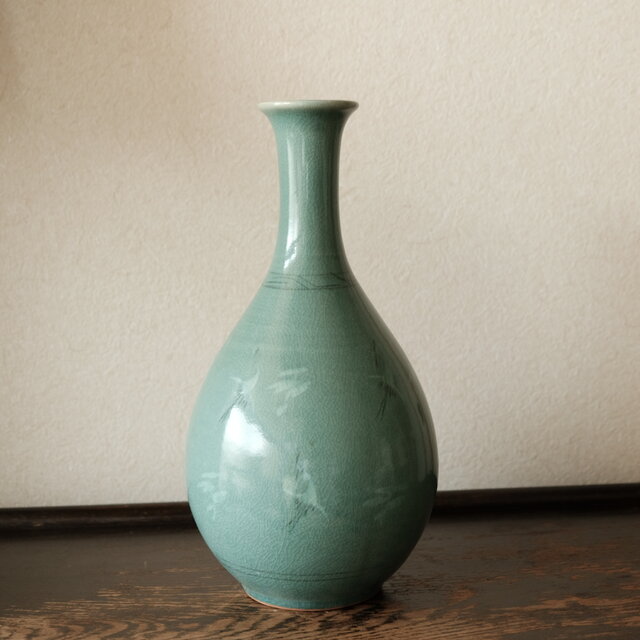 高麗青磁 花入 花瓶 花器 L443 高麗青磁 花入 花瓶 花器 L443 2025年