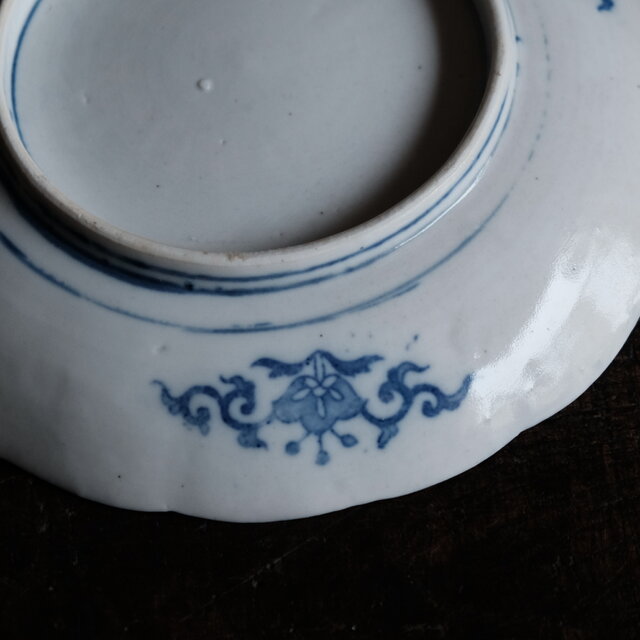 古美術なデザイン◇時代物 印判七寸中皿 骨董・antiques 骨董のある