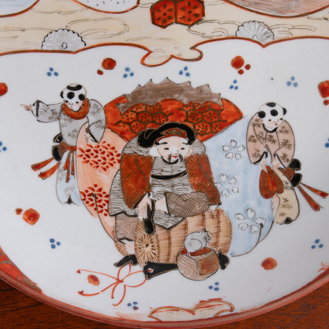 古九谷 古九谷 九谷焼 徳利 宝の図 明治九谷 宮本屋窯 金彩 本