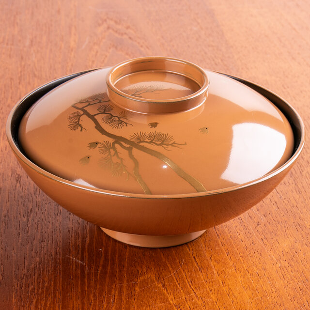 木地漆塗 波千鳥蒔絵 吸物椀 煮物椀 E1482 | iichi 日々の暮らしを