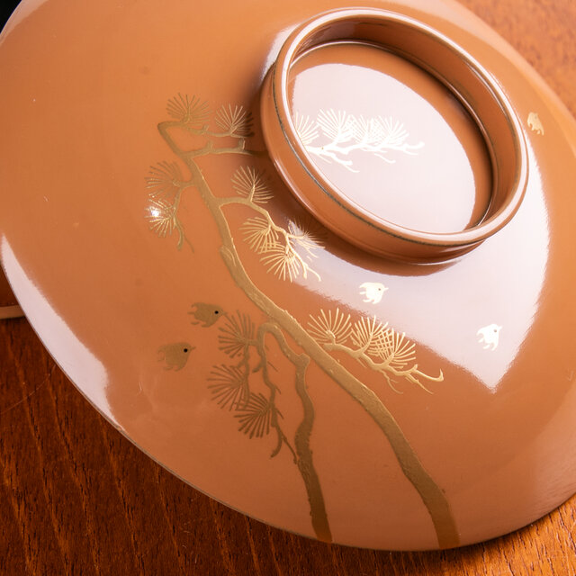 木地漆塗 波千鳥蒔絵 吸物椀 煮物椀 E1482 | iichi 日々の暮らしを