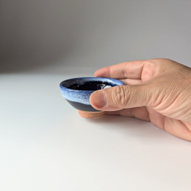 珉平焼 瑠璃釉 ショップ ぐい呑み 酒器 盃 古道具 アンティーク 珉平焼