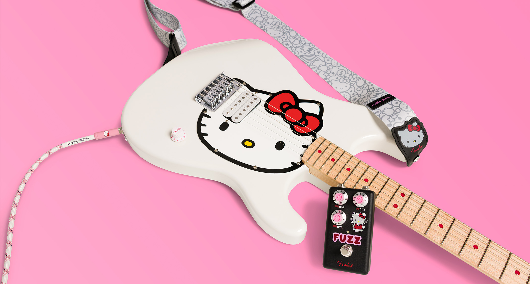 スクワイヤー キティ Fender® x Hello Kitty® White Stratocaster®
