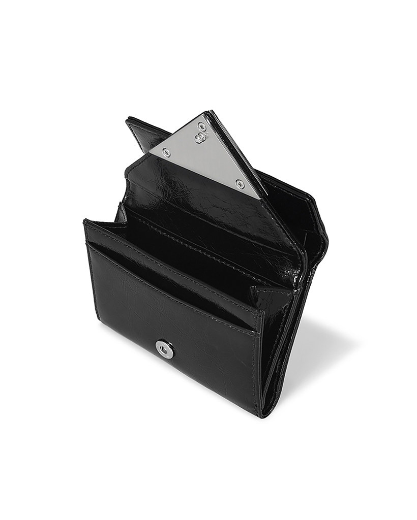 CRINKLE TRIANGLE DOCO WALLET - BLACK | ファッション通販サイト NUGU