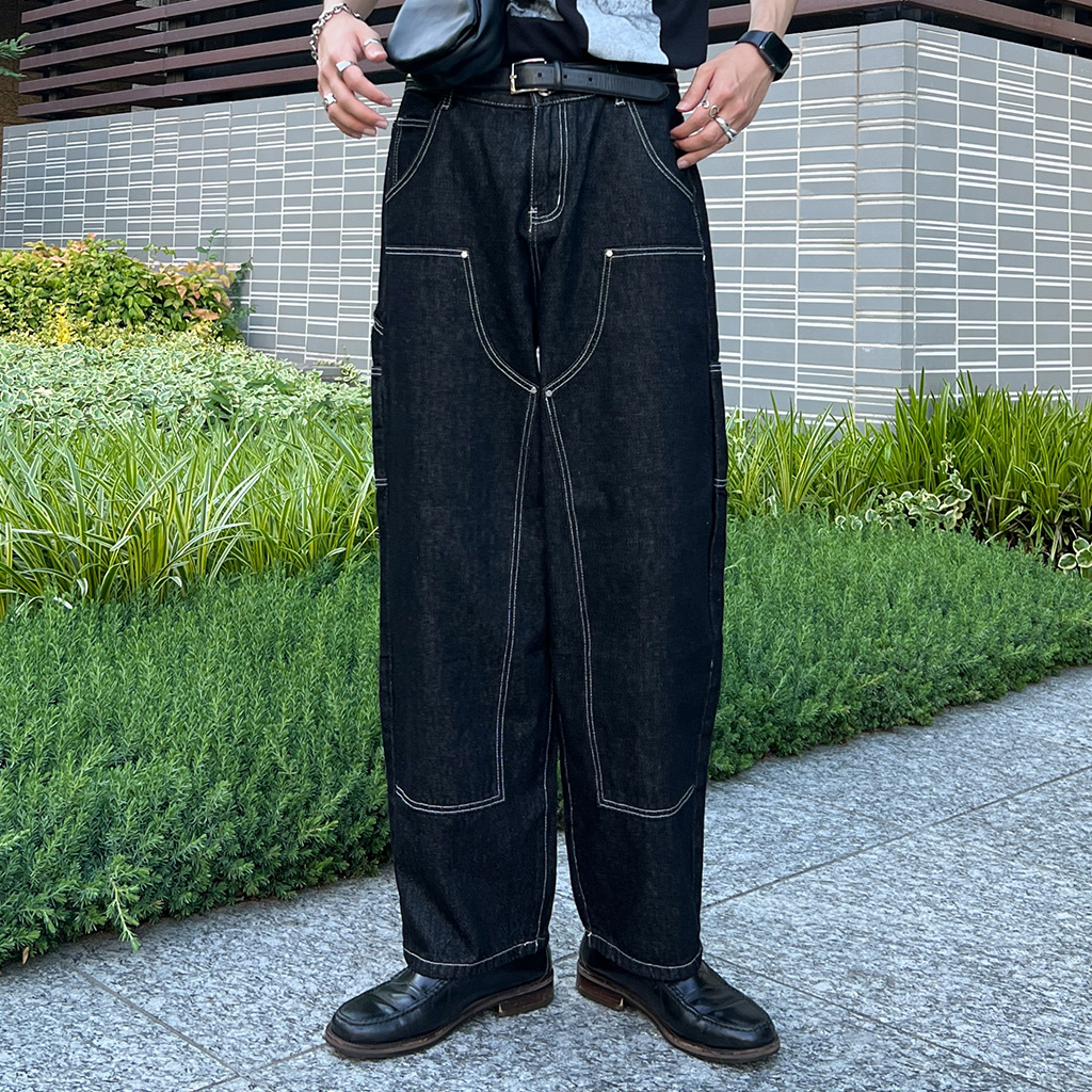 ローデニムステッチデニムパンツ | ファッション通販サイト NUGU