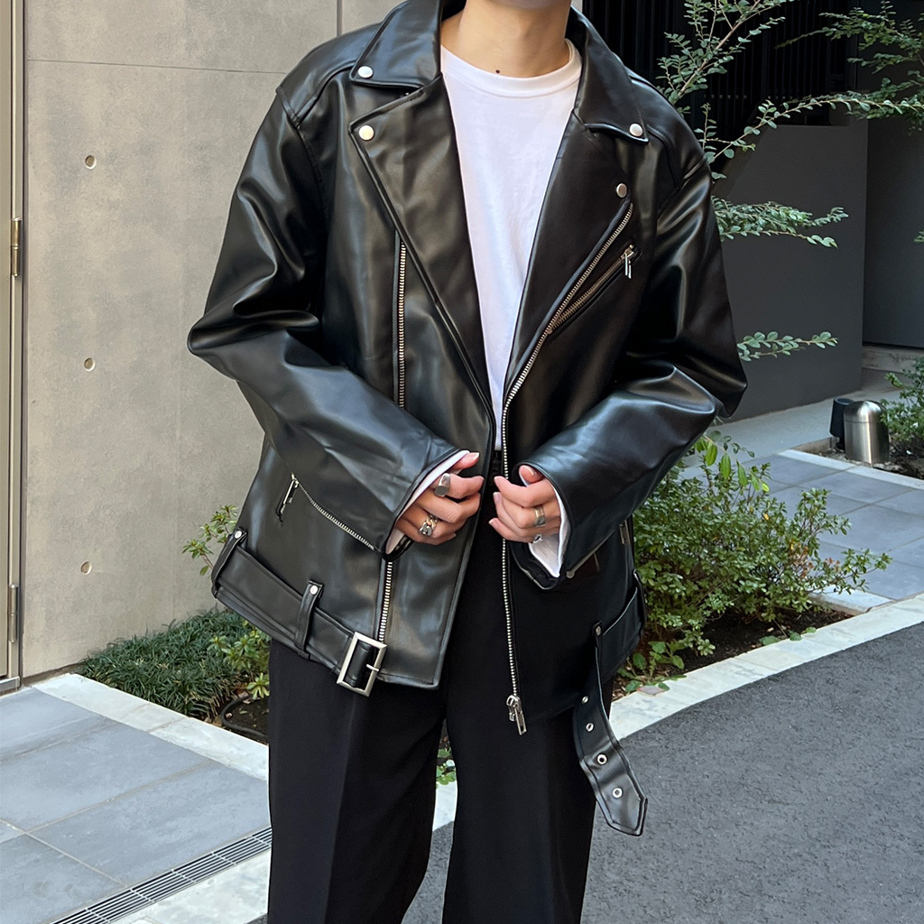 クラシックレザーライダースジャケット | ファッション通販サイト NUGU