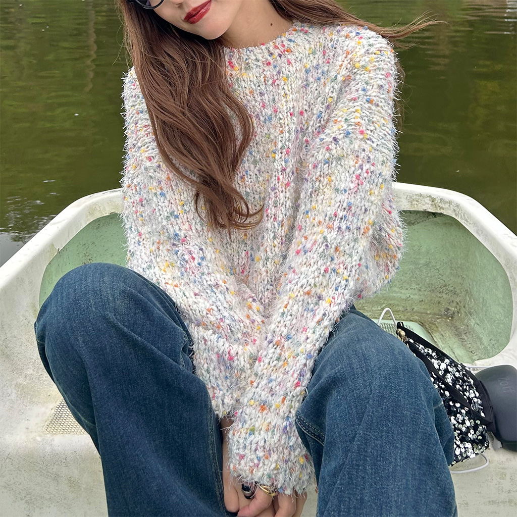 カラフルミックスカラーニット | ファッション通販サイト NUGU