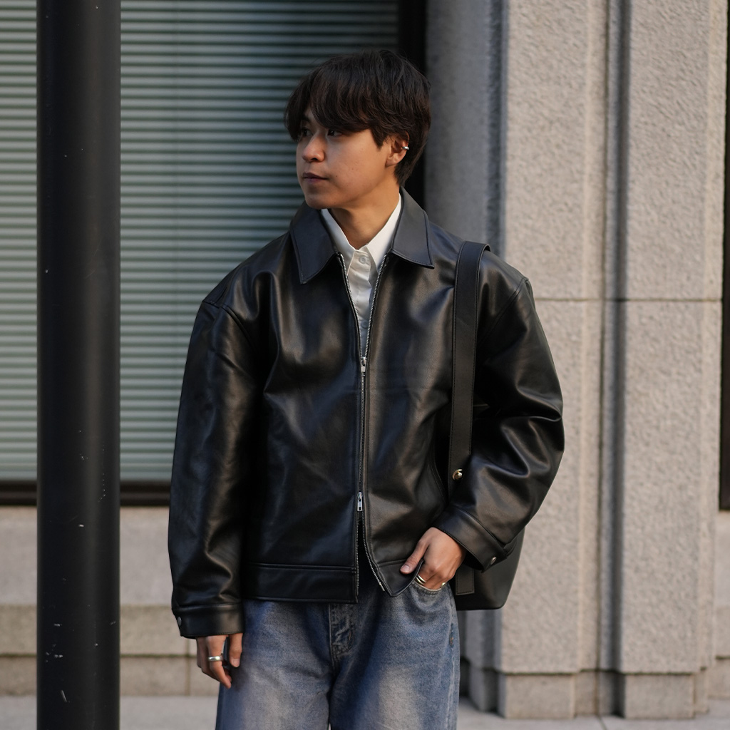 y2k FUGA シングル ライダース ジャケット ジップ Y2K 総柄 ハイネック