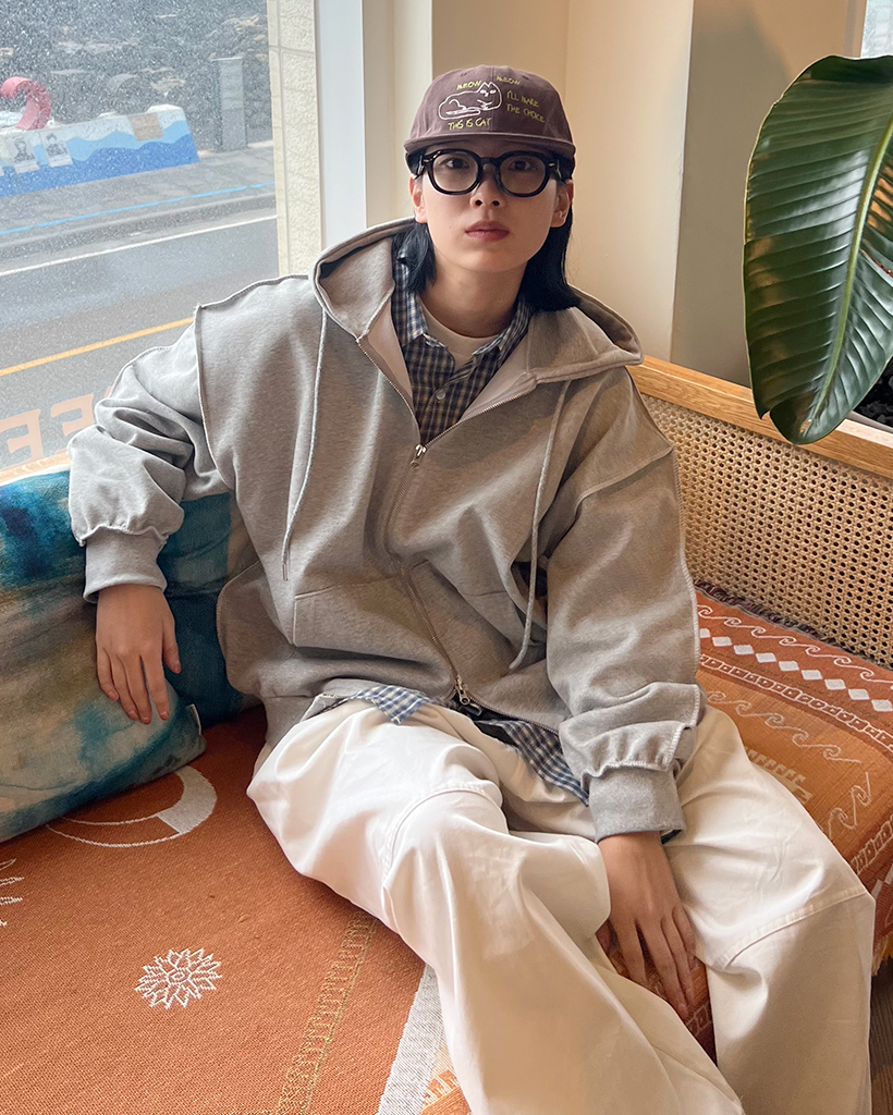 Paleduskパッチワークフーディ ジップパーカー Paleduskパッチワーク