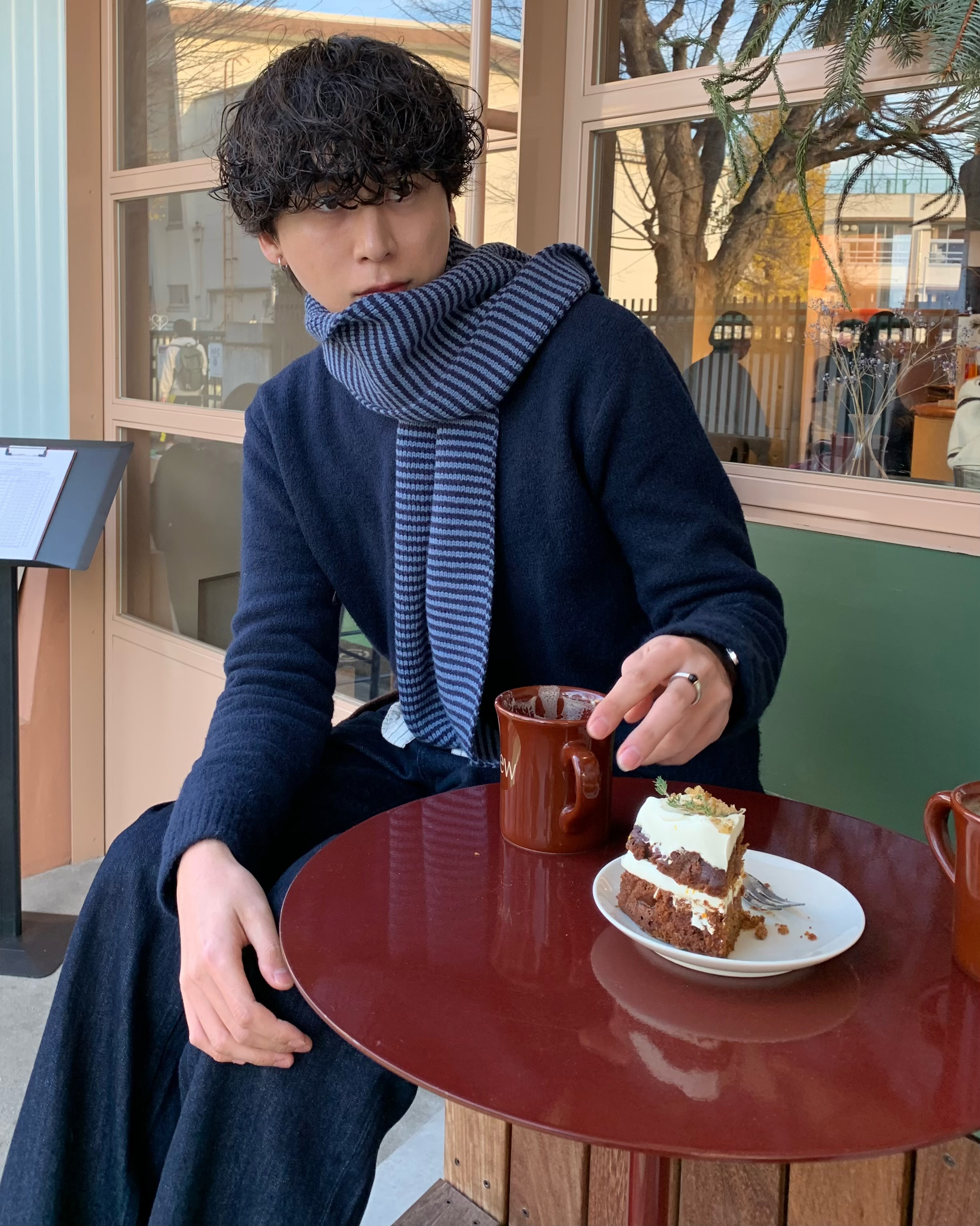 ボーダーバイカラーマフラー | ファッション通販サイト NUGU