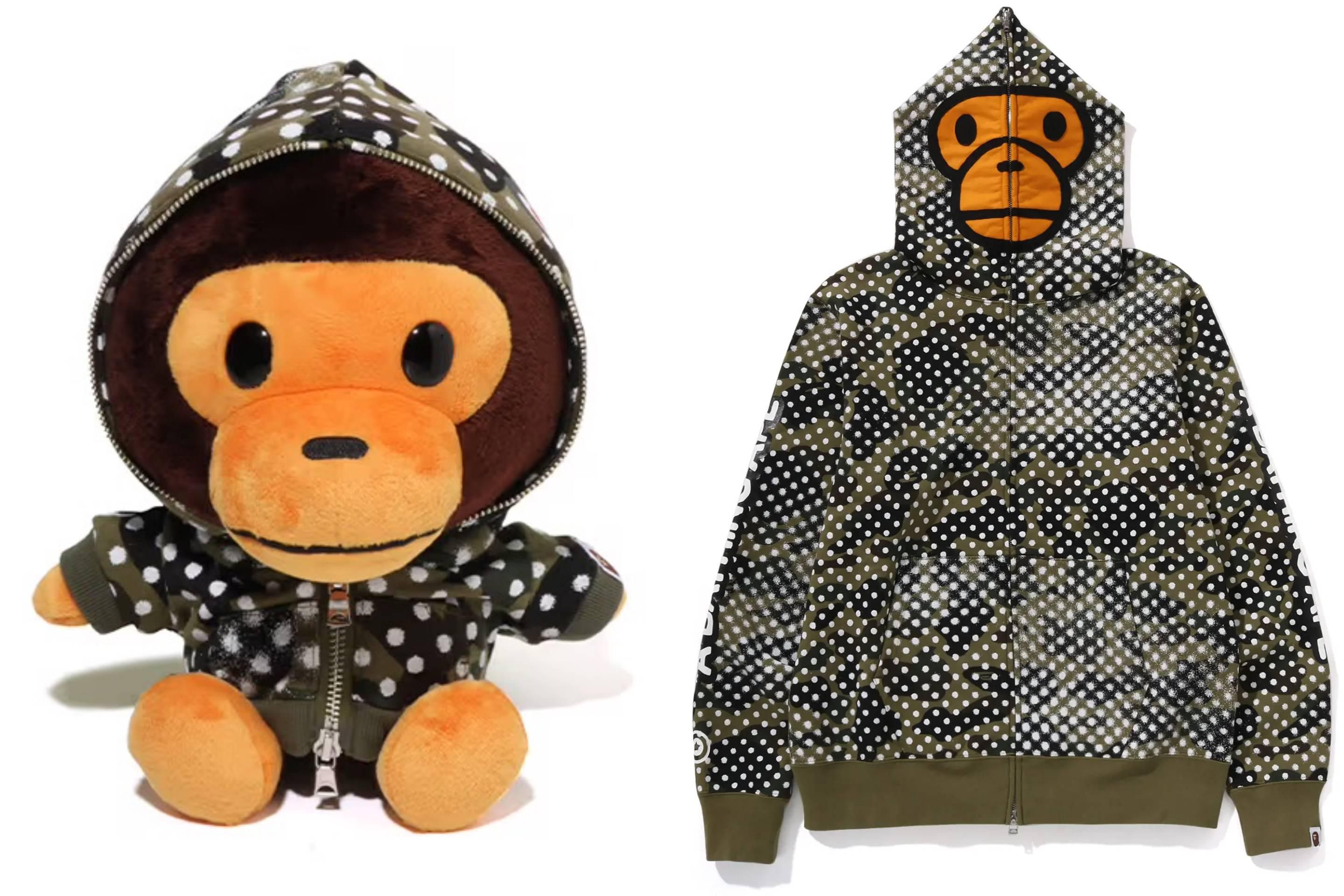 A BATHING APE BAPE ベビーマイロ チェック柄 ぬいぐるみ A BATHING