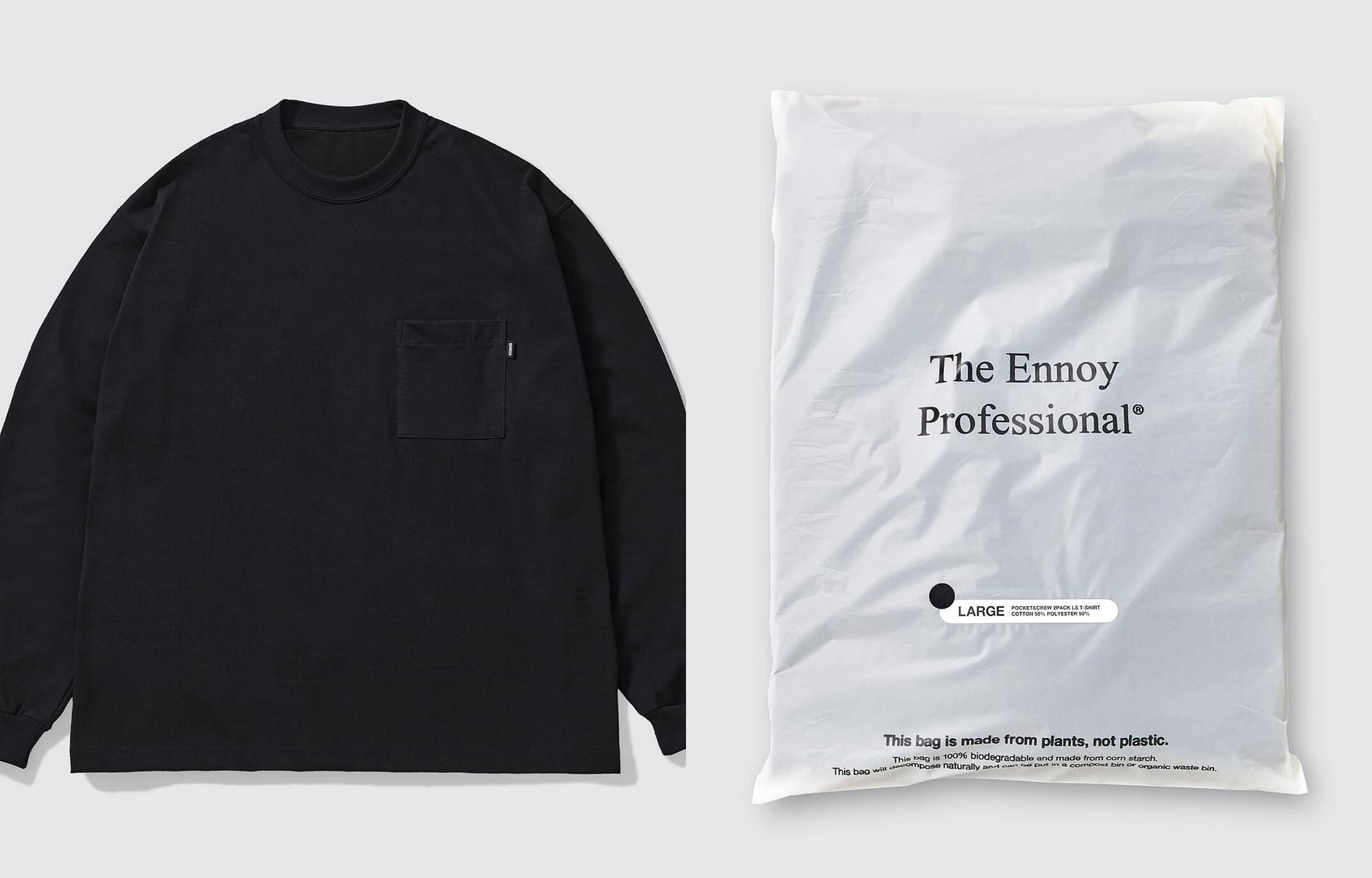 4/6発売｜ENNOY Pocket&Crew 2Pack LS T-Shirt｜抽選/販売/定価情報