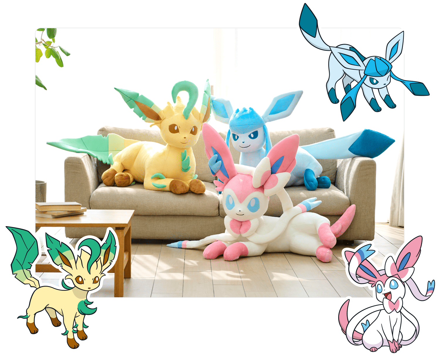 ポケモン リーフィア グレイシア ニンフィア ポケモンドールズ