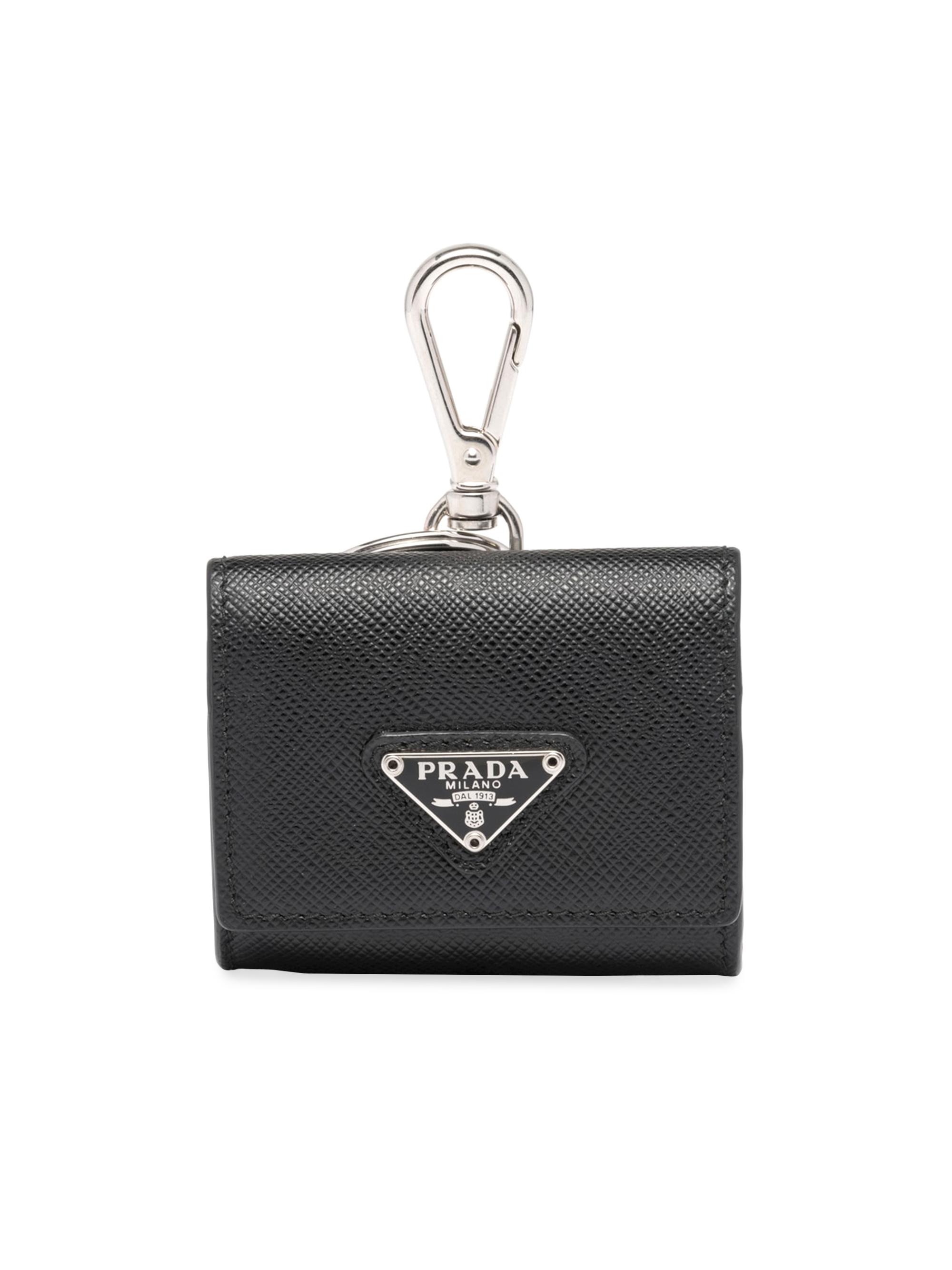 Prada Saffiano Leather CardCase Keychain | Saks Fifth Avenue