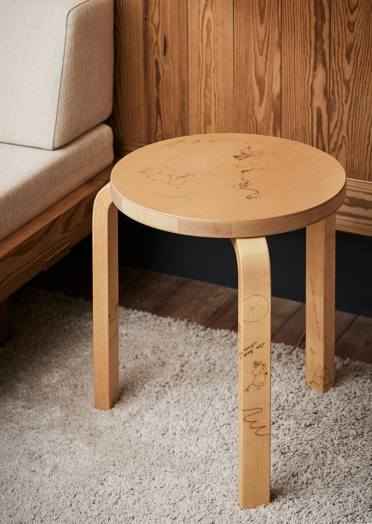 Artek + Moomin (アルテック＋ムーミン) Stool 60 Celebration | Artek