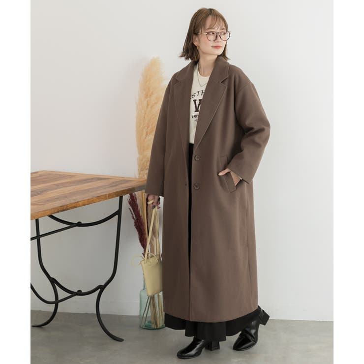 ウールタッチ チェスターロングコート[品番：ADEW0003823]｜ad thie