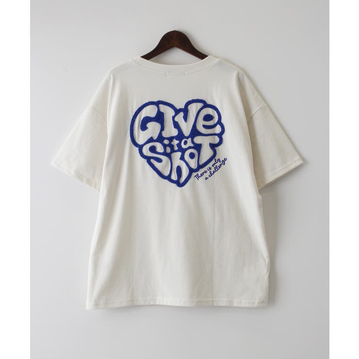 RILY ハートロゴ Tシャツ ホワイト 白 RILY ハートロゴ Tシャツ