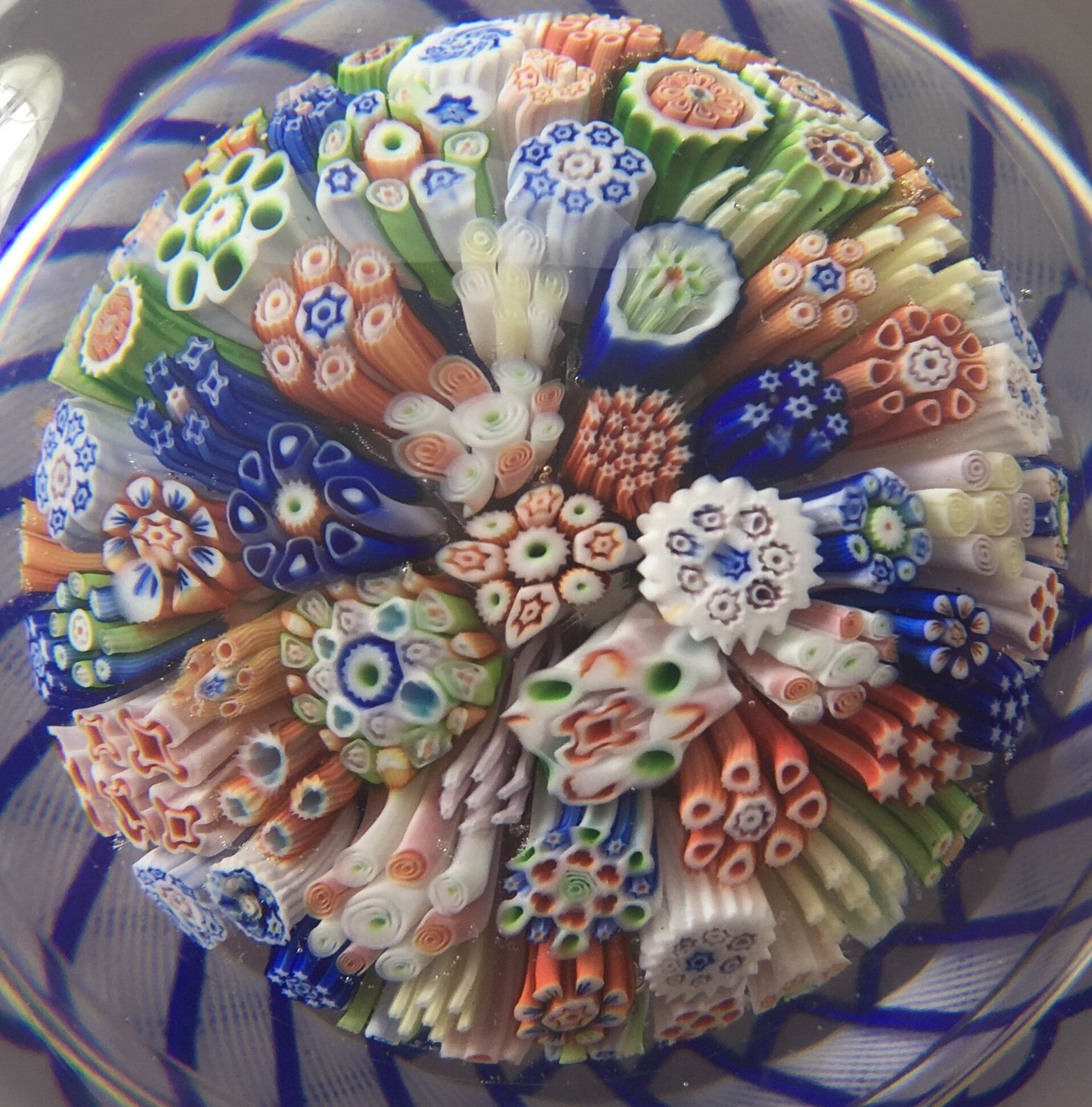 希少 1989 OLD BACCARAT バカラ クリスタル ペーパーウェイト （千の花