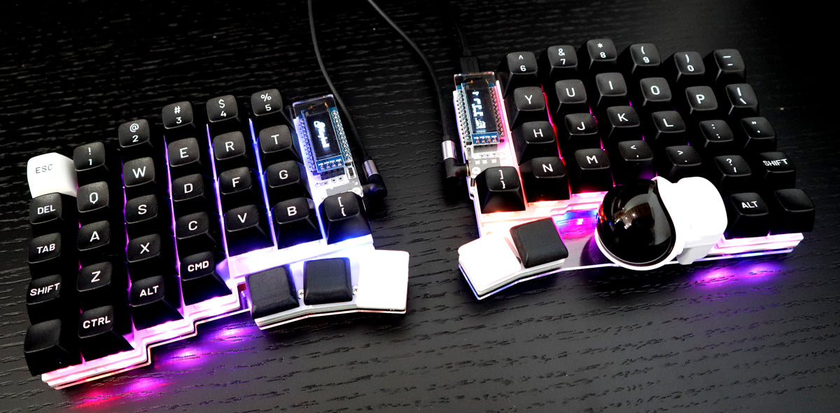 keyball61 完成品 自作キーボード 左右分割 RGB ブラック keyball61
