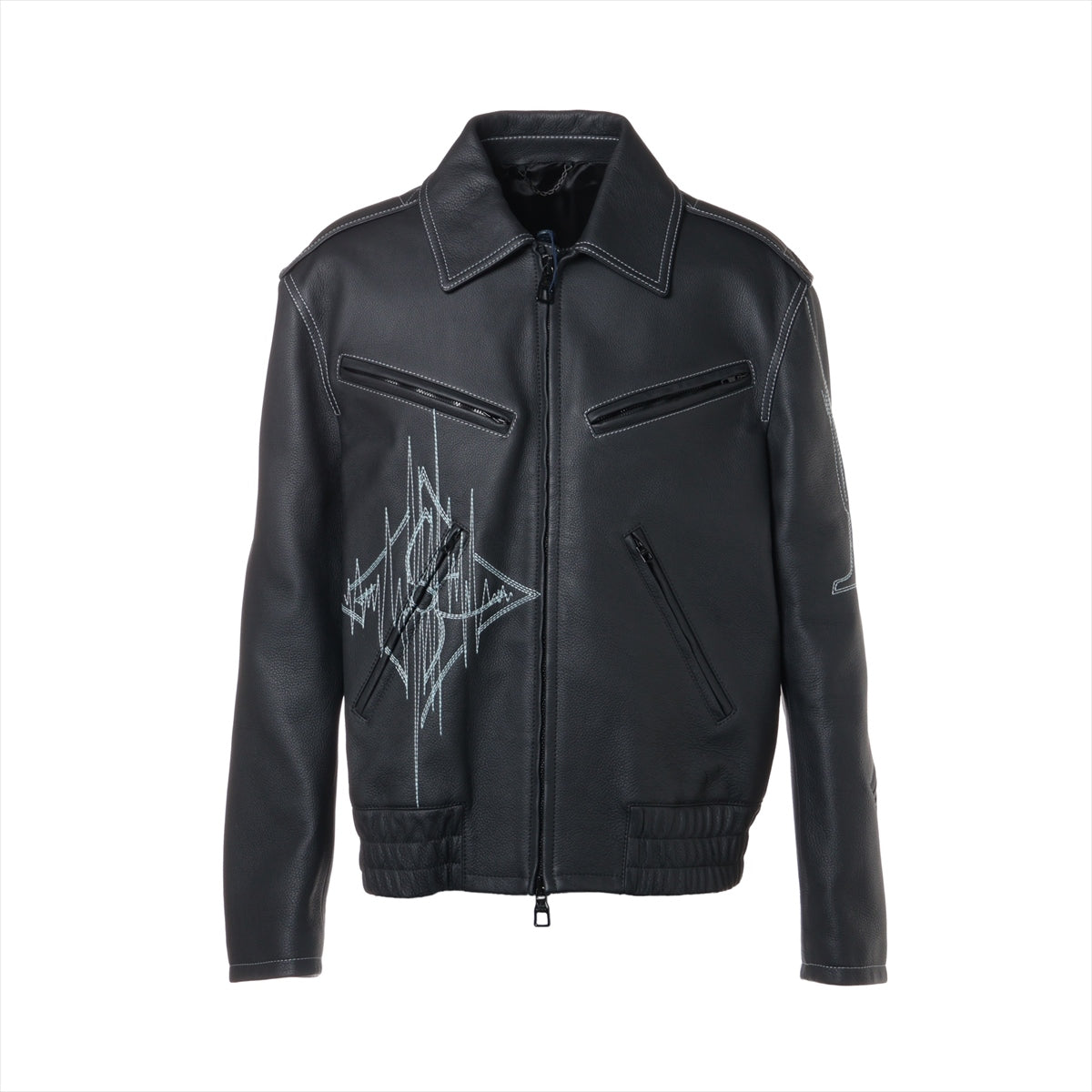 GIVENCHY レザージャケット 46 ジバンシー ブラック 羊革 ラムスキン