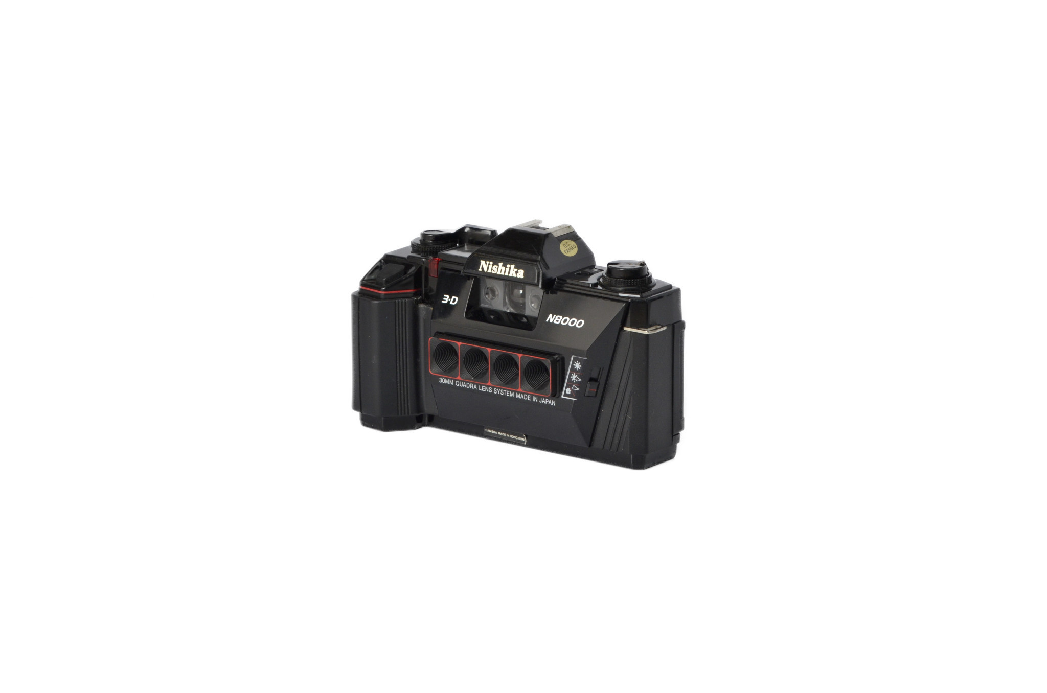 Nishika N8000 3D 35mm Point and Shoot Film Camera in Leather Case