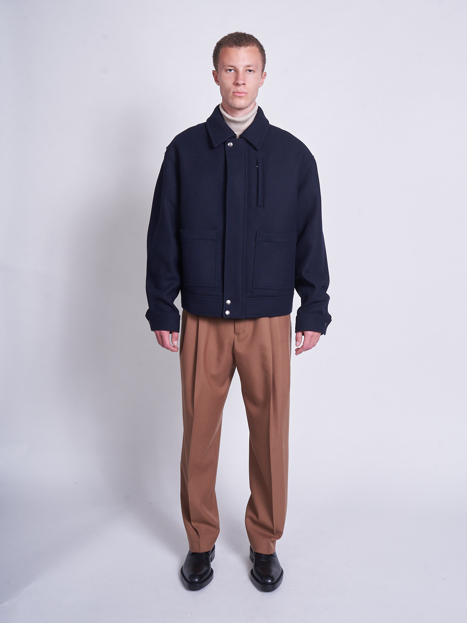 Dries Van Noten: Navy Veperny Bis Jacket | Men's Designer Clothes